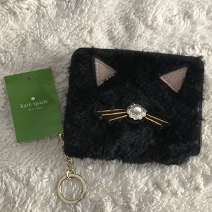 Kate Spade cat keychain wallet